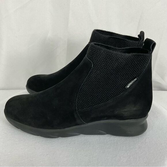 Mephisto Cyrene Black Boots Nubuck Leather Slip-On Sz 8 NEW Comfort - Picture 2 of 11